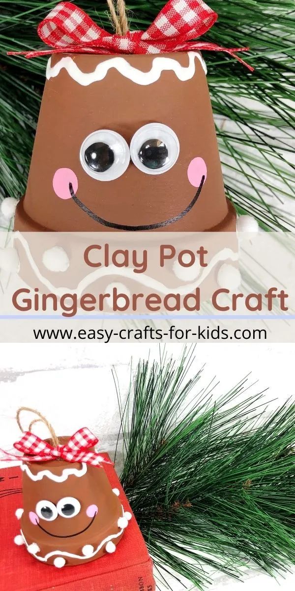 Clay pot Gingerbread Woman craft