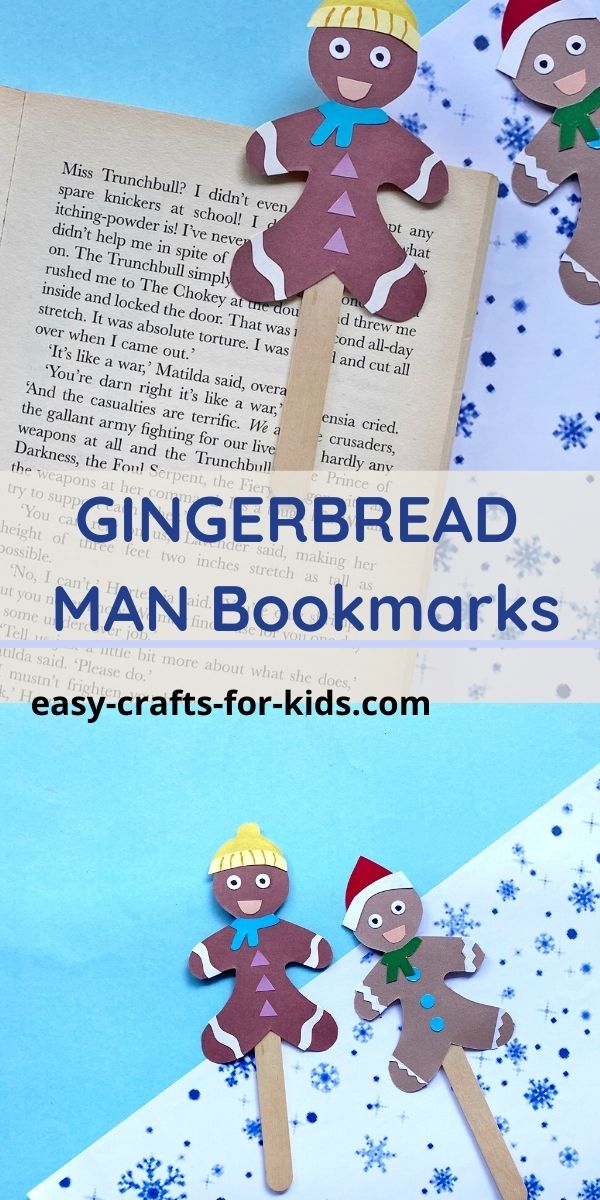 DIY Gingerbread Man Bookmarks