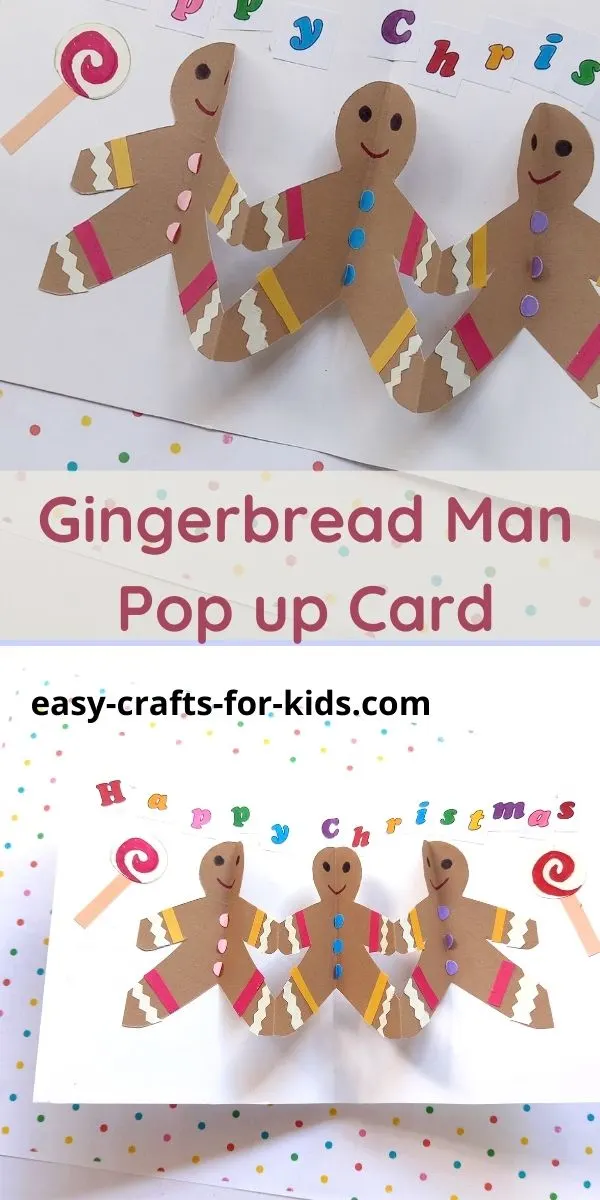 Gingerbread Man Pop Up Card for Christmas
