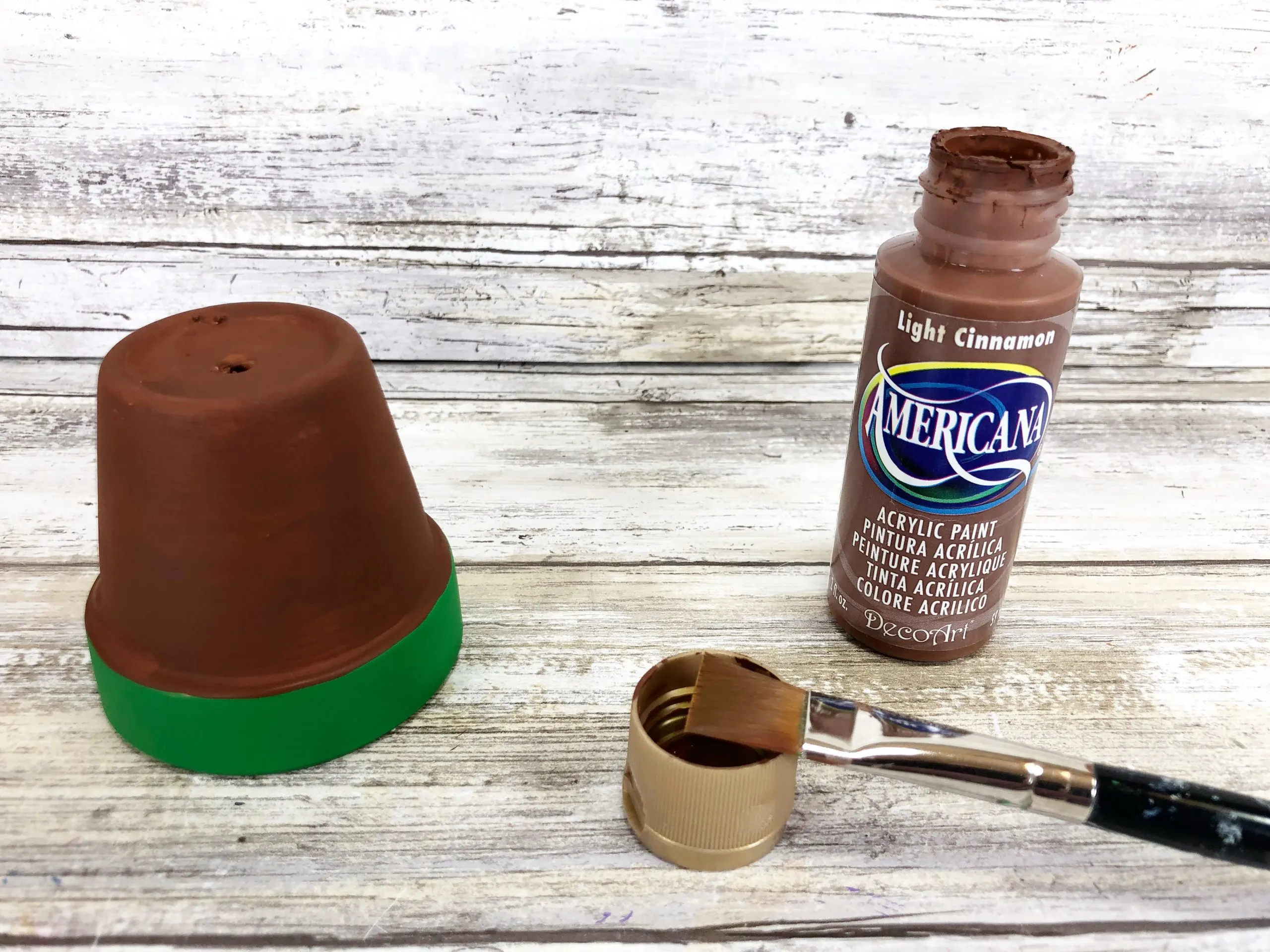 how to paint a clay pot reindeer