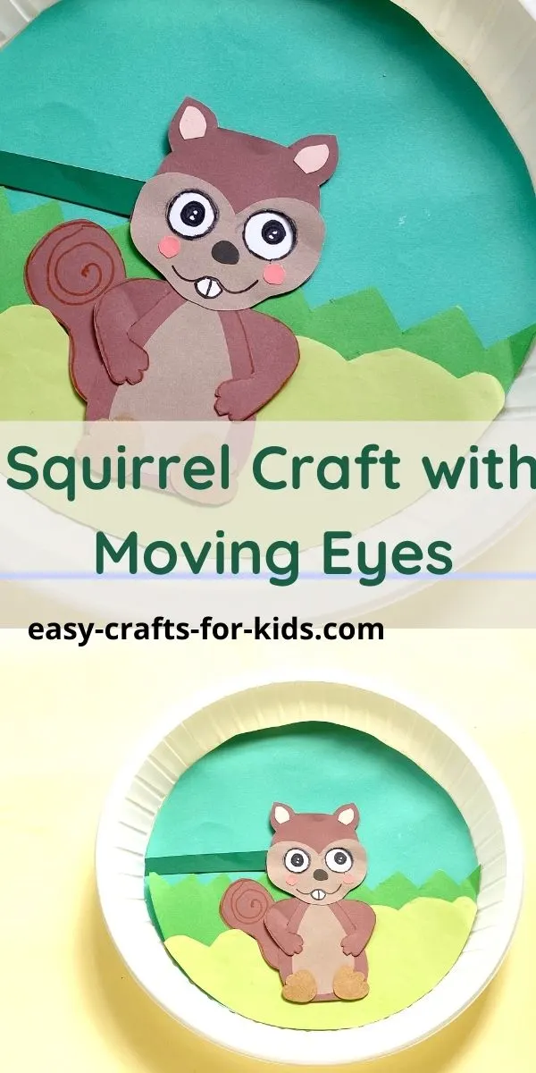 Paper Plate Squirrel Craft with Moving Eyes