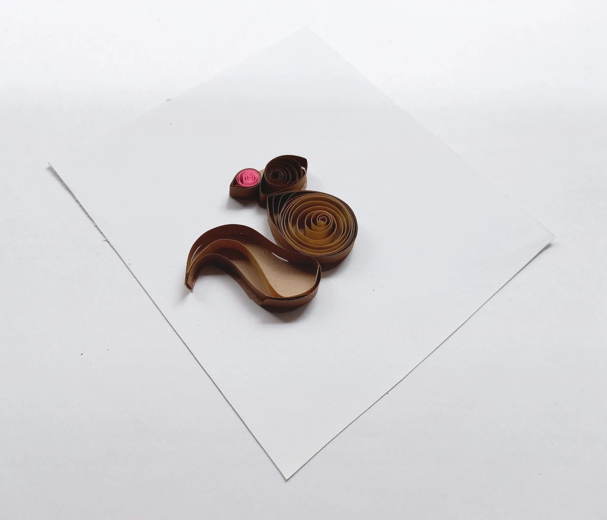 diy quill squirrel craft for kids