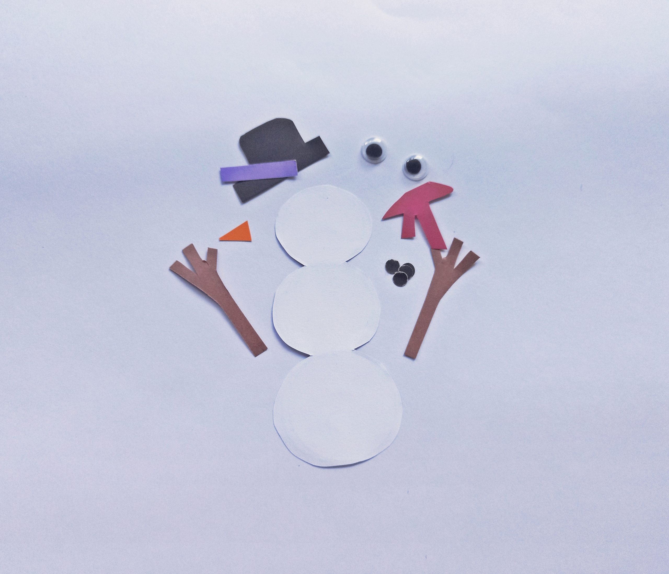 winter snowman wreath craft supplies