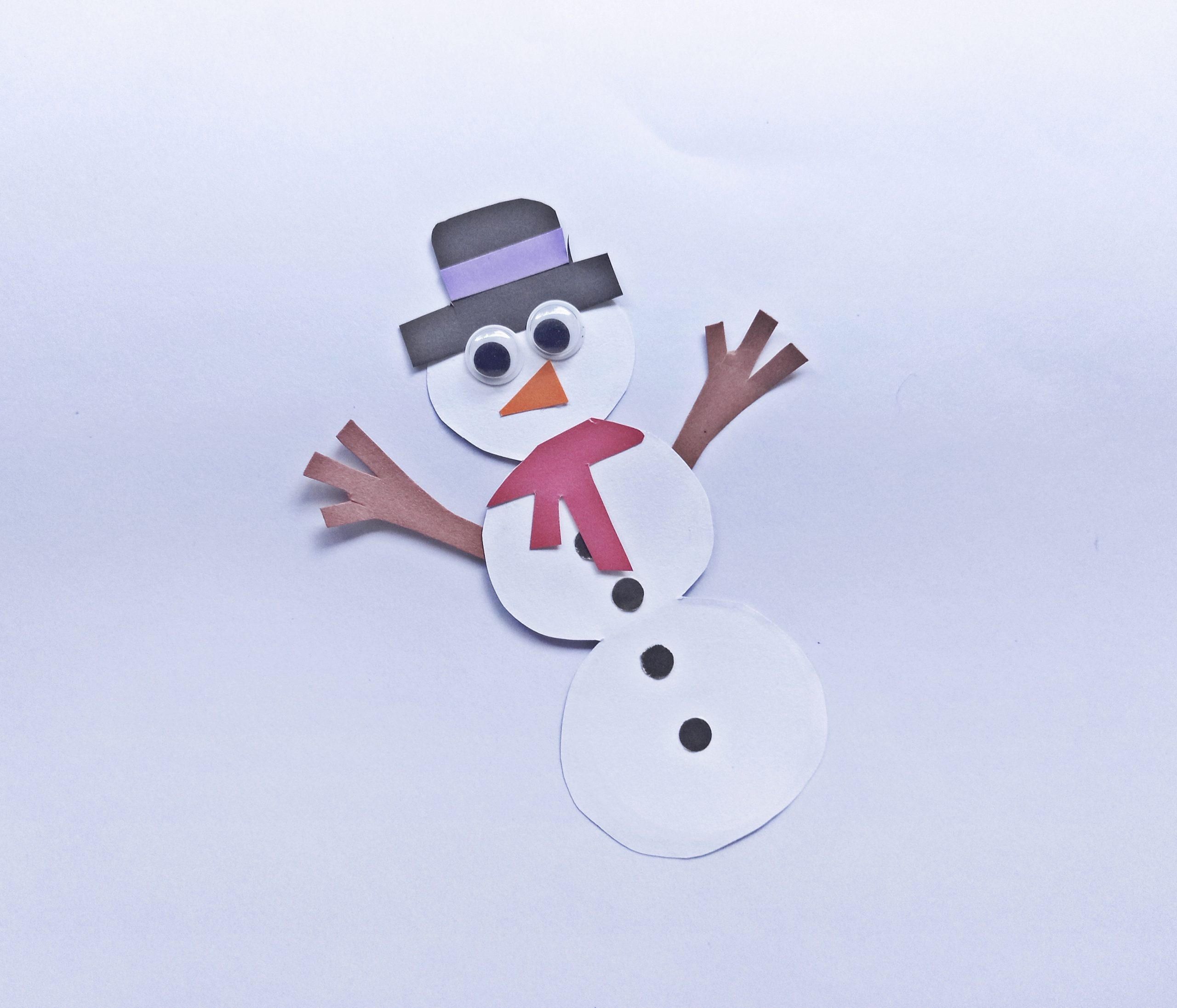 how to make a paper snowman wreath