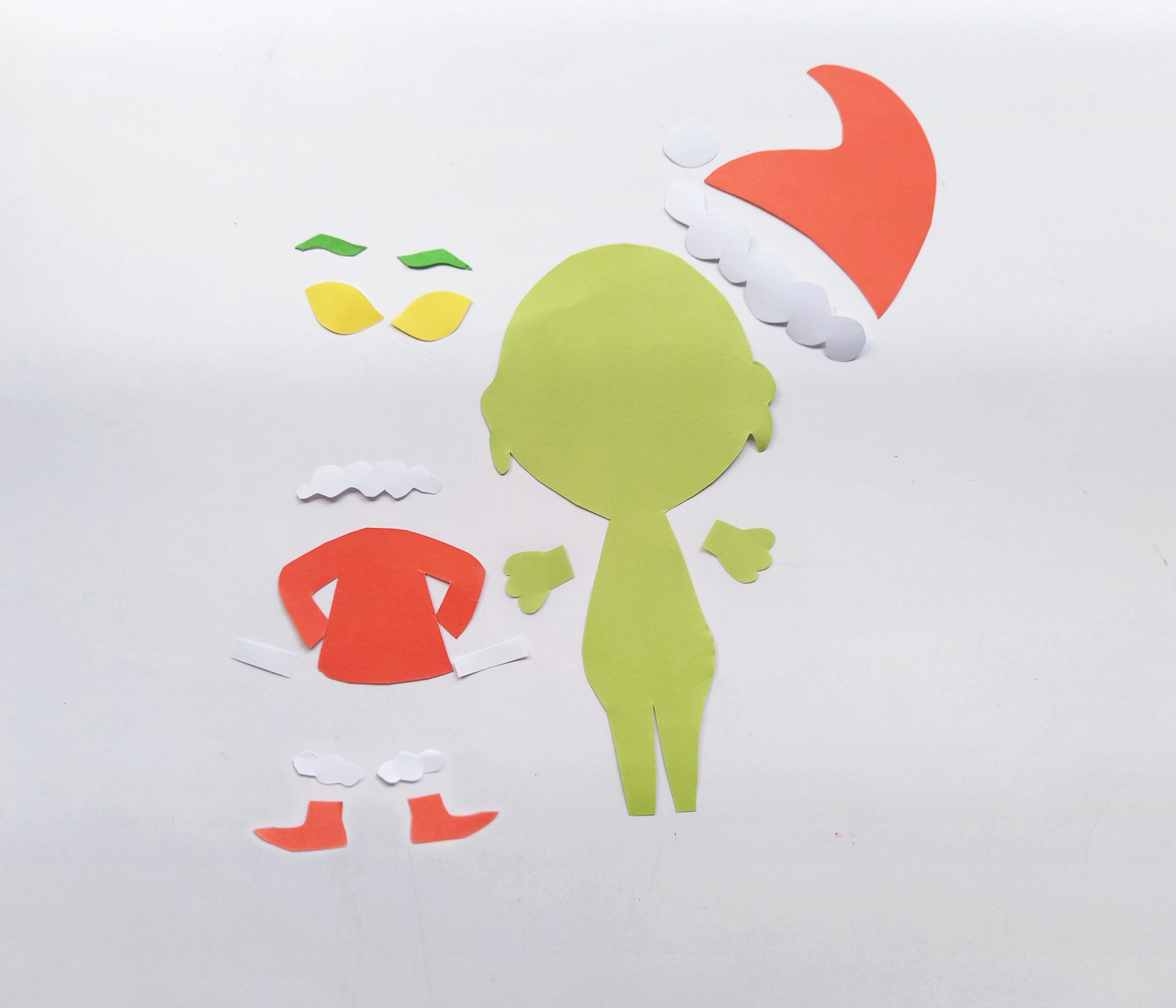paper grinch craft supplies