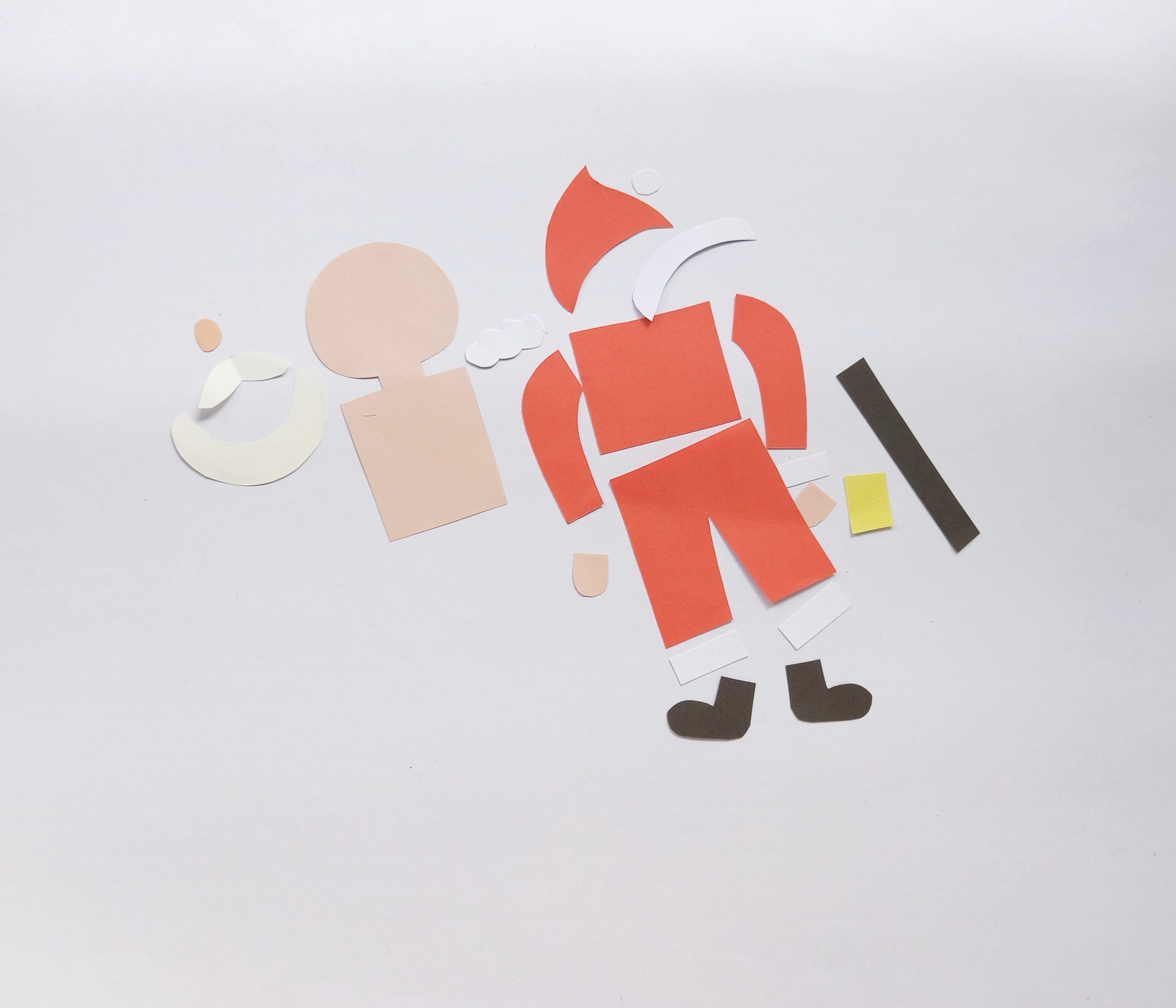 santa claus pop up card supplies