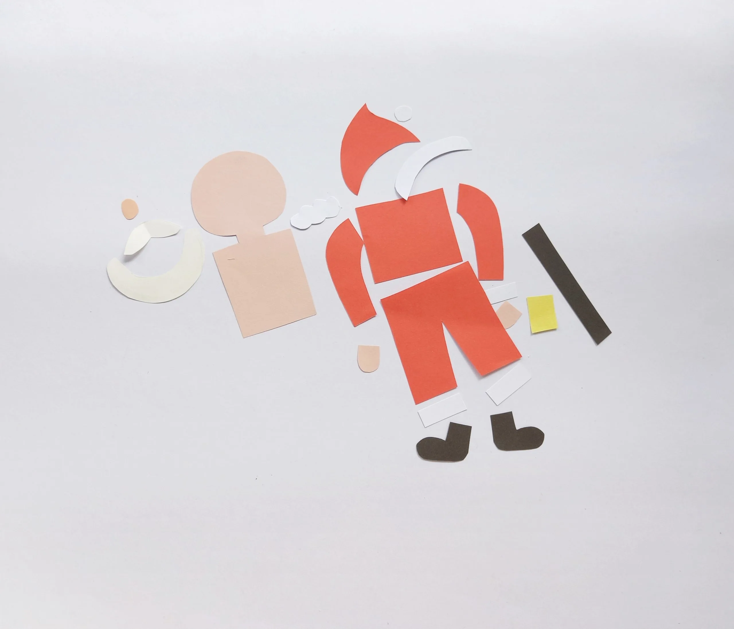 santa claus pop up card supplies