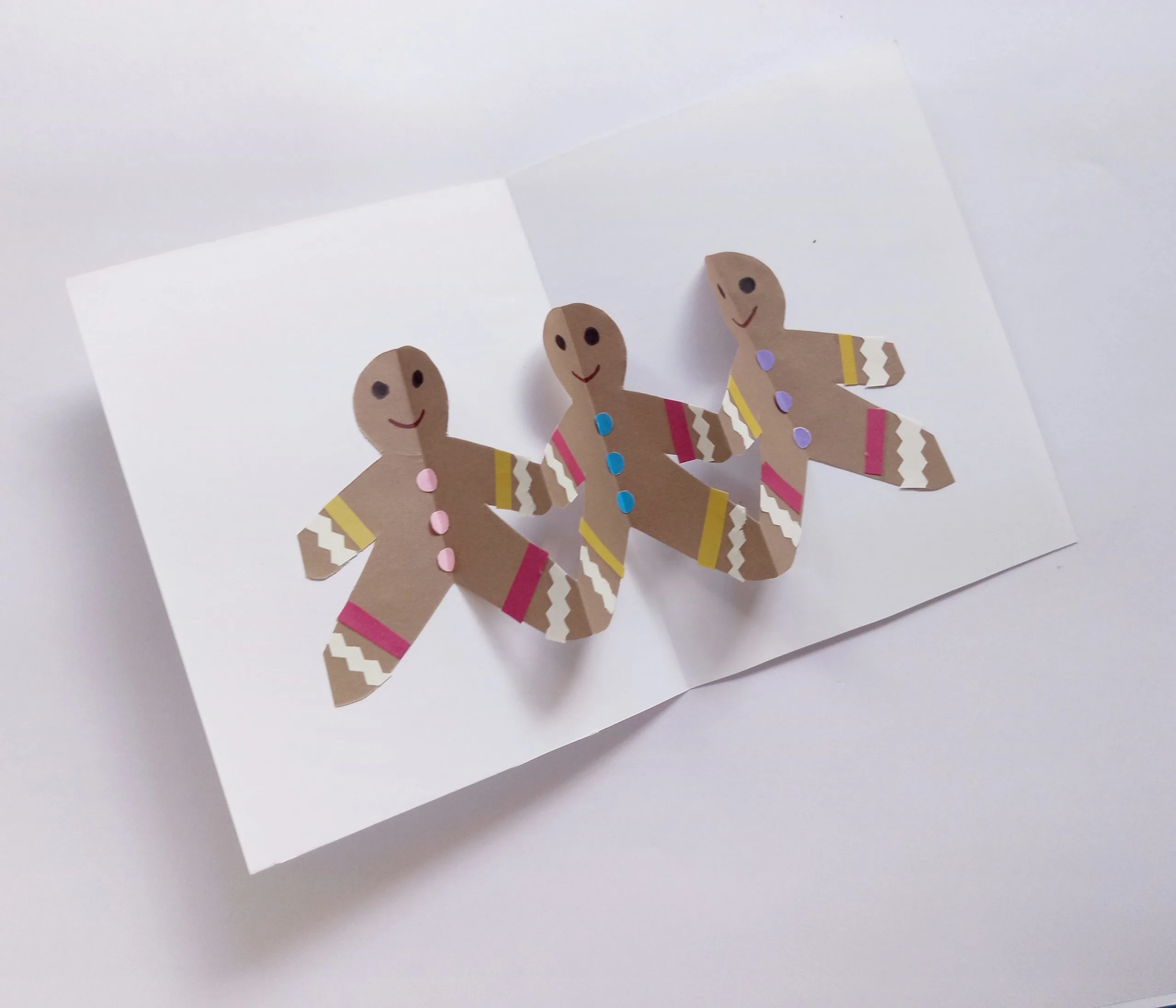 cute christmas pop up card process
