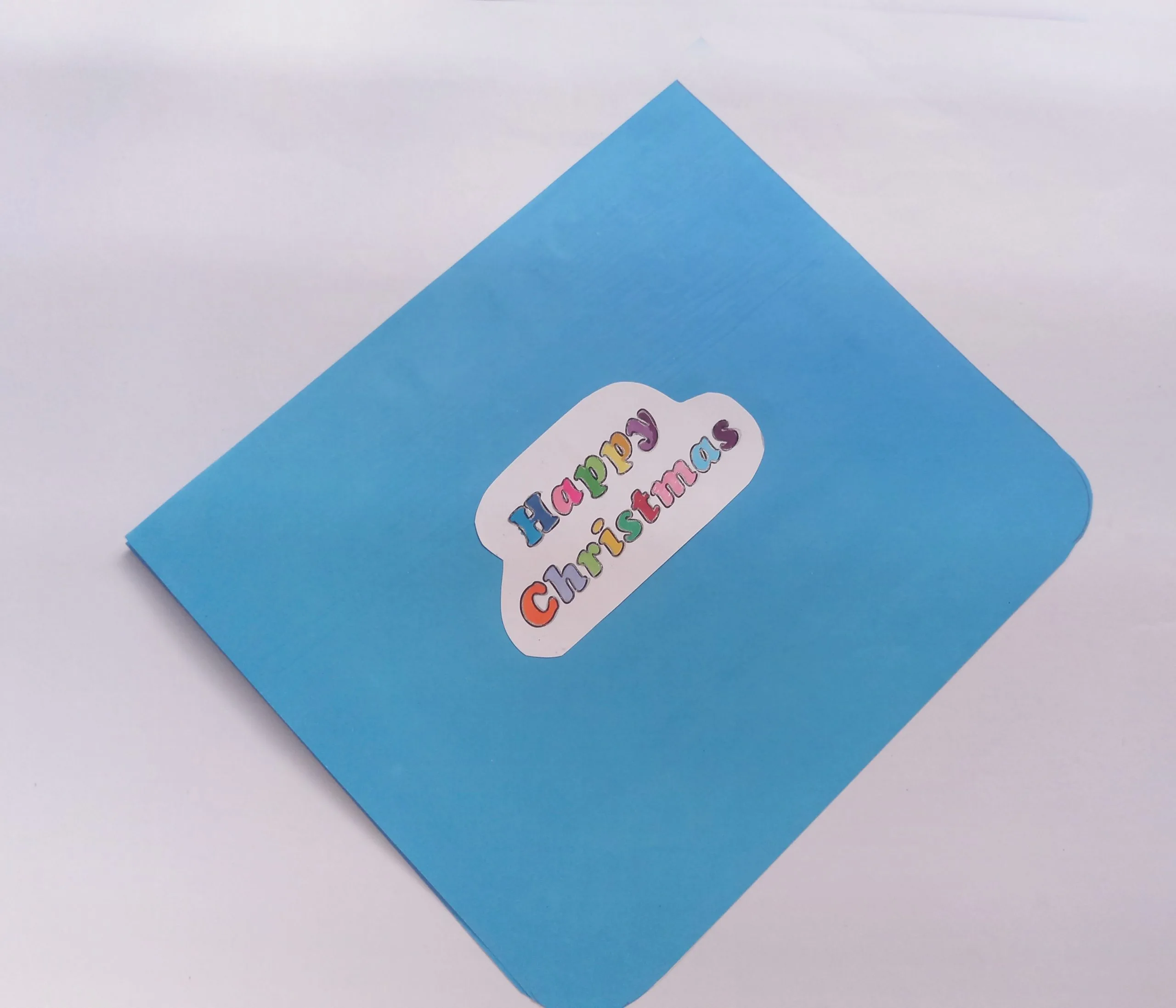 how to make a Happy Christmas pop up card