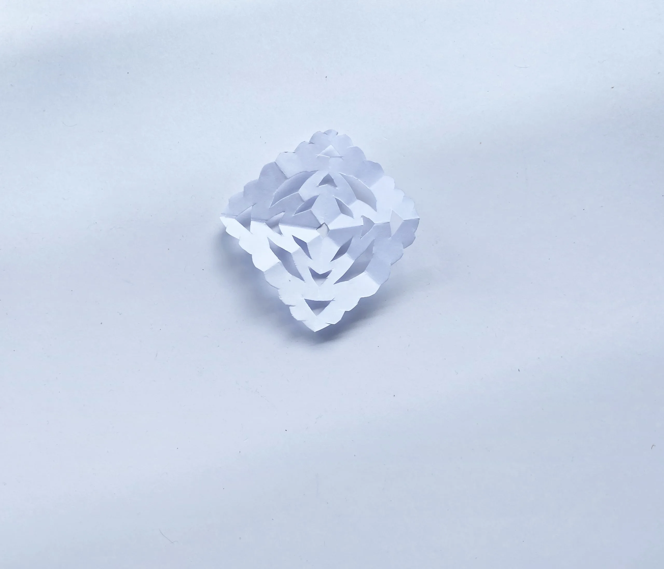 snowflake paper craft for pop up card