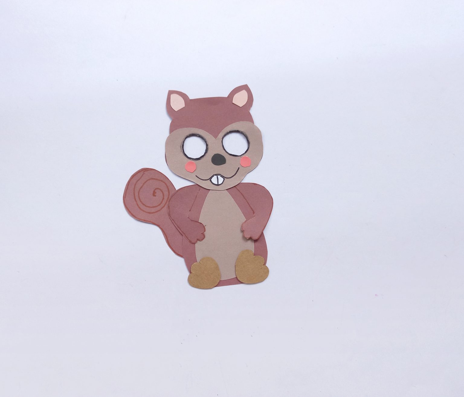 Paper Plate Squirrel Craft with Moving Eyes