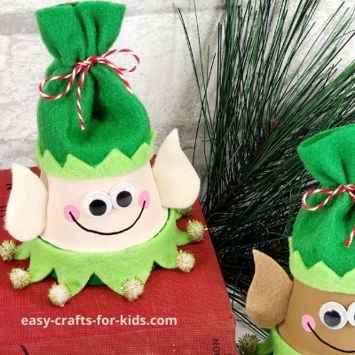 elf Christmas clay pot craft