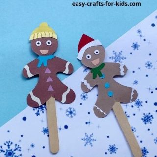 gingerbread man christmas bookmark craft