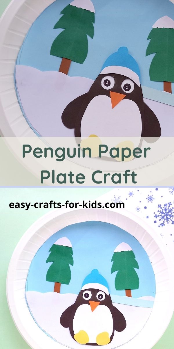 penguin craft with paper plate
