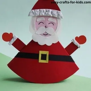 rocking santa claus craft with paper