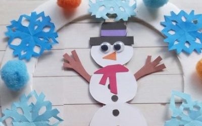 snowman wreath craft for kids