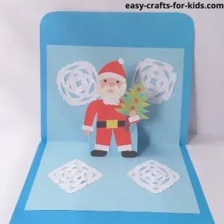 santa christmas pop up card