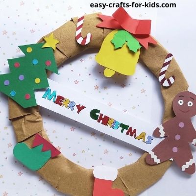christmas wreath craft with paper