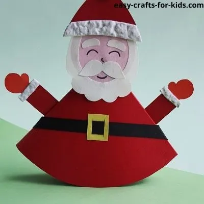 rocking santa claus craft with paper