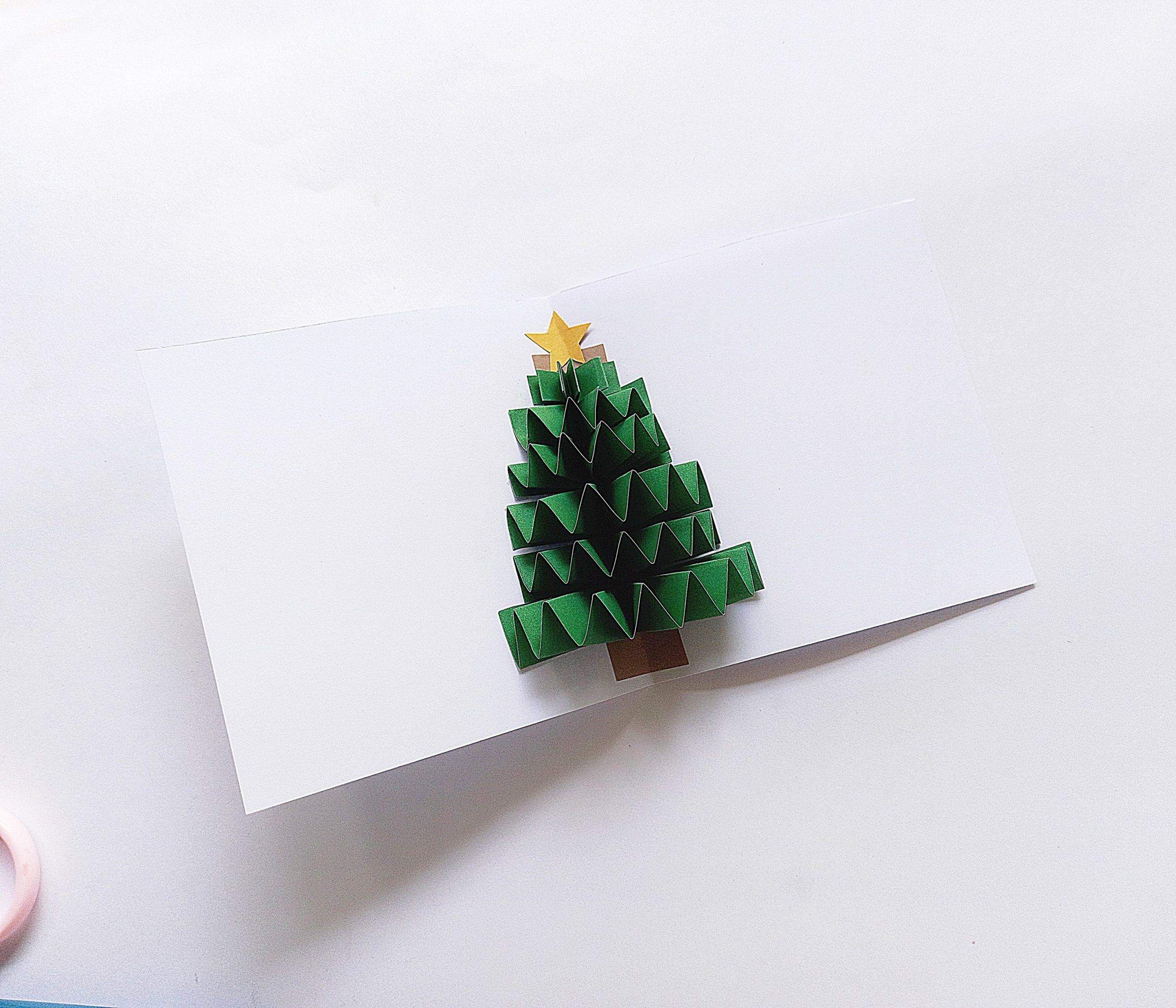 christmas tree card craft