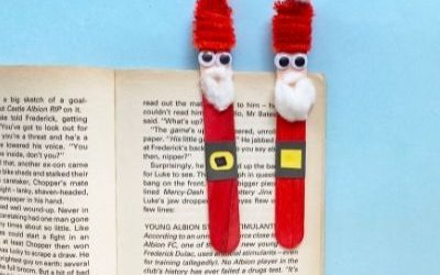 Christmas santa craft with popsicle stick