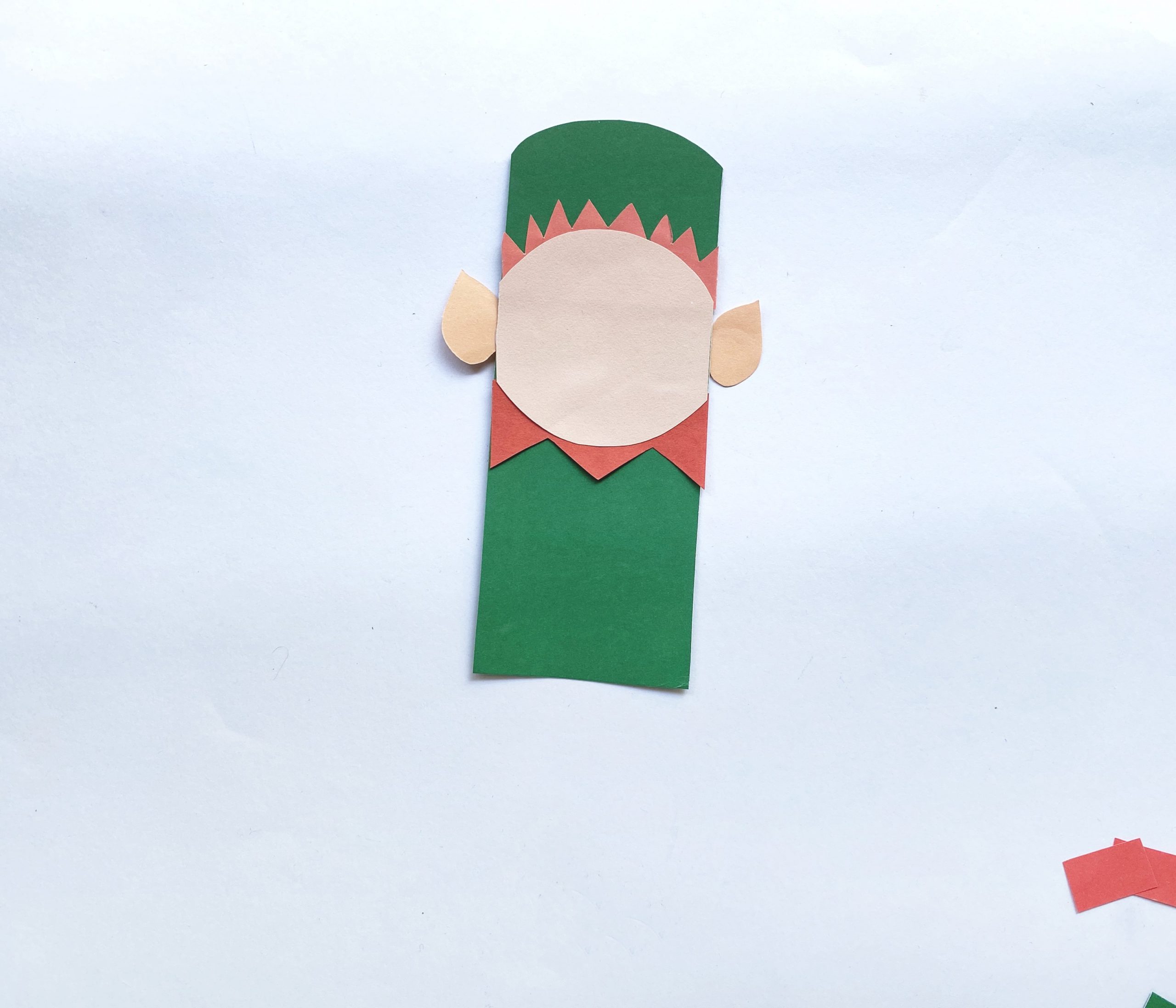 paper elf bookmark craft process