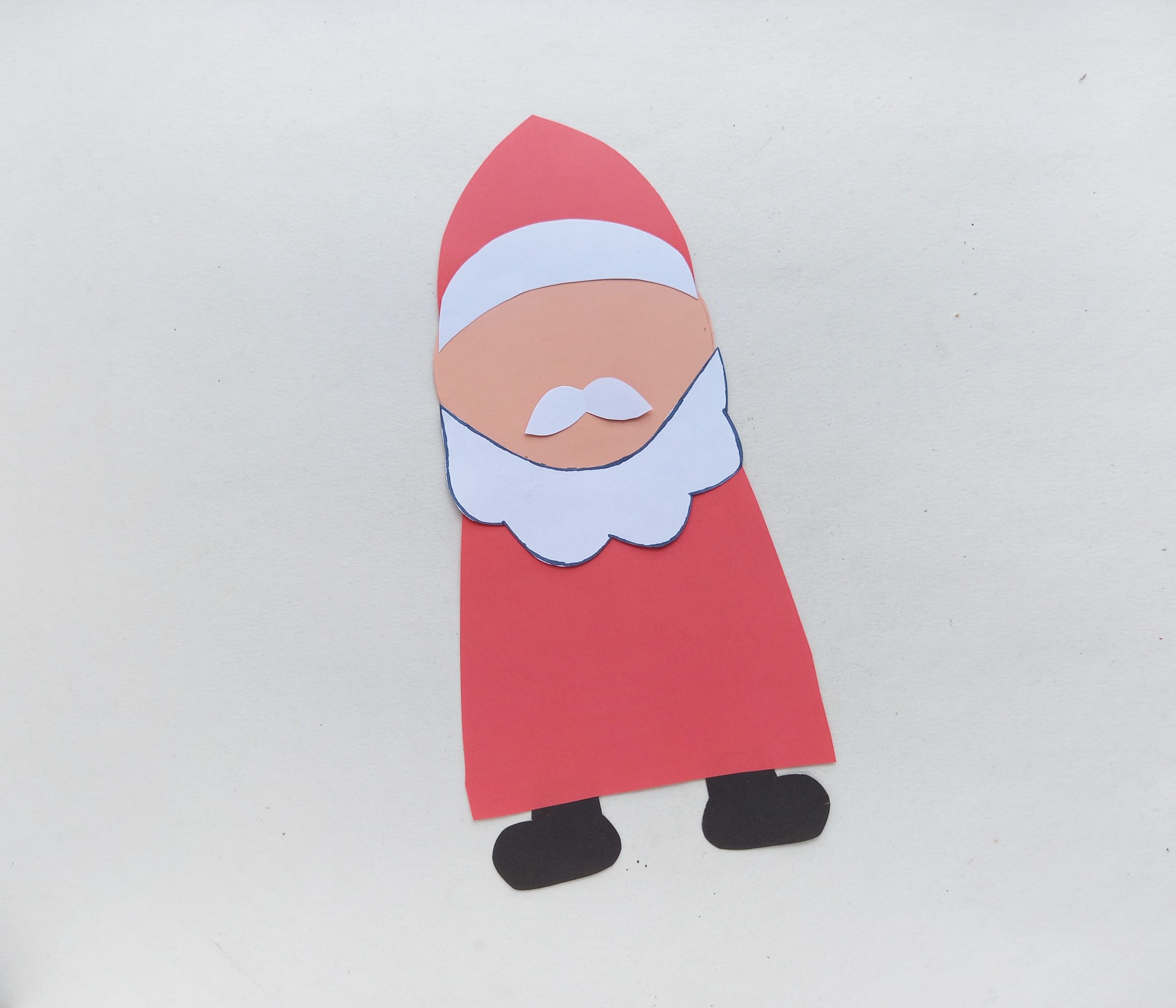 how to make a paper santa clock