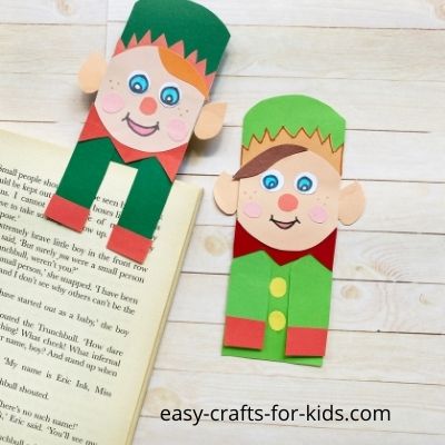 Christmas Elf Bookmark Craft for Kids