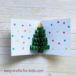 diy pop up card with christmas tree