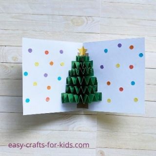 diy pop up card with christmas tree