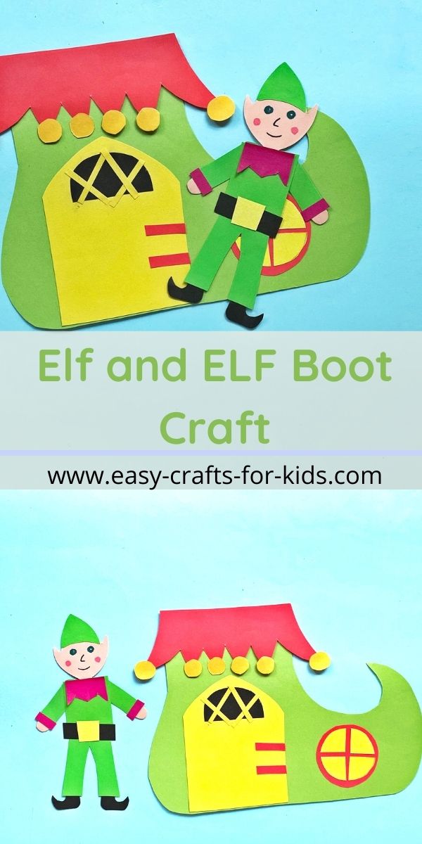 elf and elf shoe craft for kids