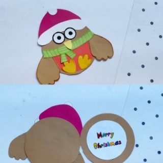 how to make a robin christmas card