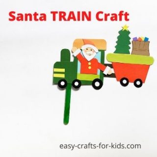 santa christmas train craft for kids