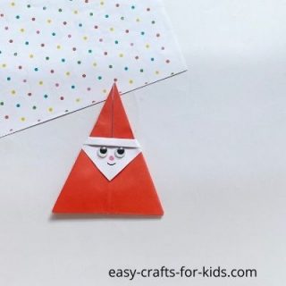 santa origami for kids