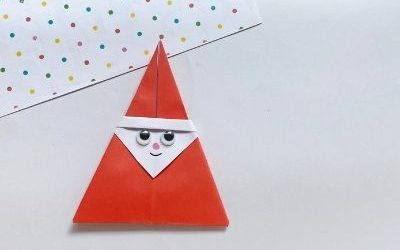 santa origami for kids