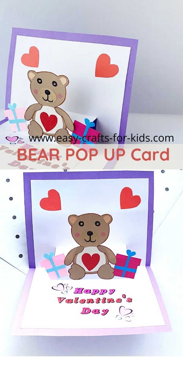 Bear Pop Up Card for Valentine's Day