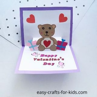 Bear Valentine card craft