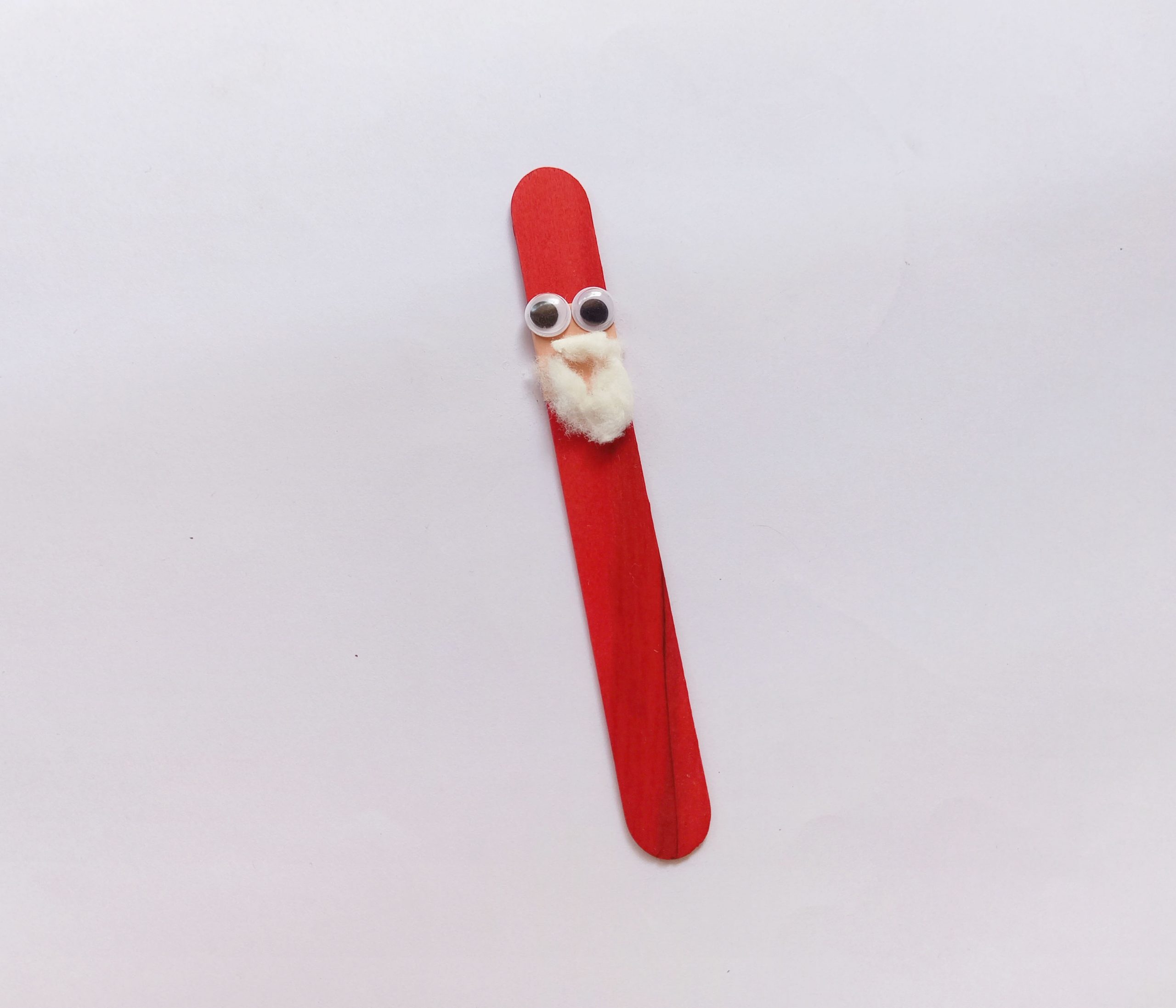 Popsicle stick santa for Christmas