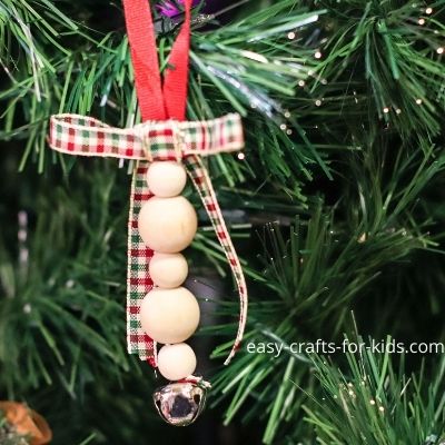 DIY Christmas Ornaments with Wood Beads  Diy christmas ornaments,  Christmas ornament crafts, Christmas crafts