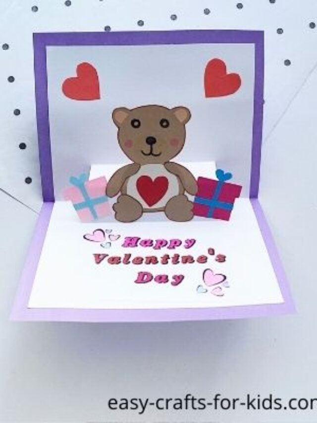 Bear Valentine’s Pop Up Card