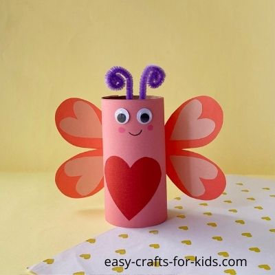 easy love bug craft with cardboard roll
