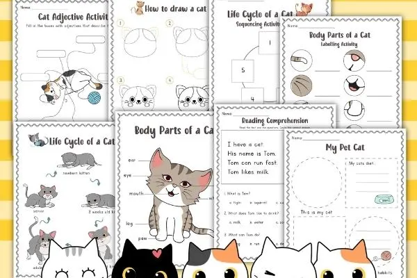 free printable cat worksheets
