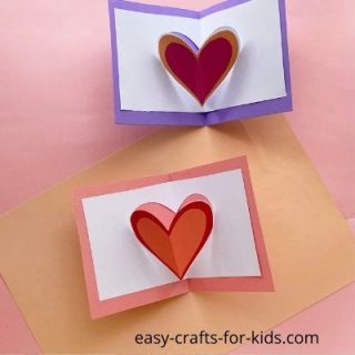 Pop up shop heart card diy