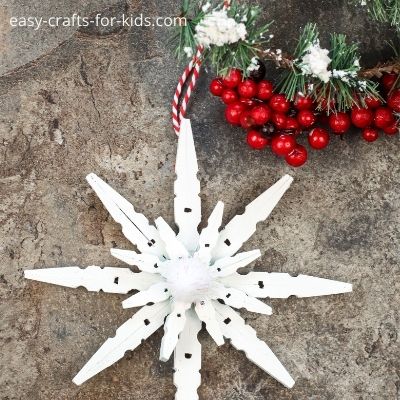 Clothespin Snowflake Craft - Our Kid Things