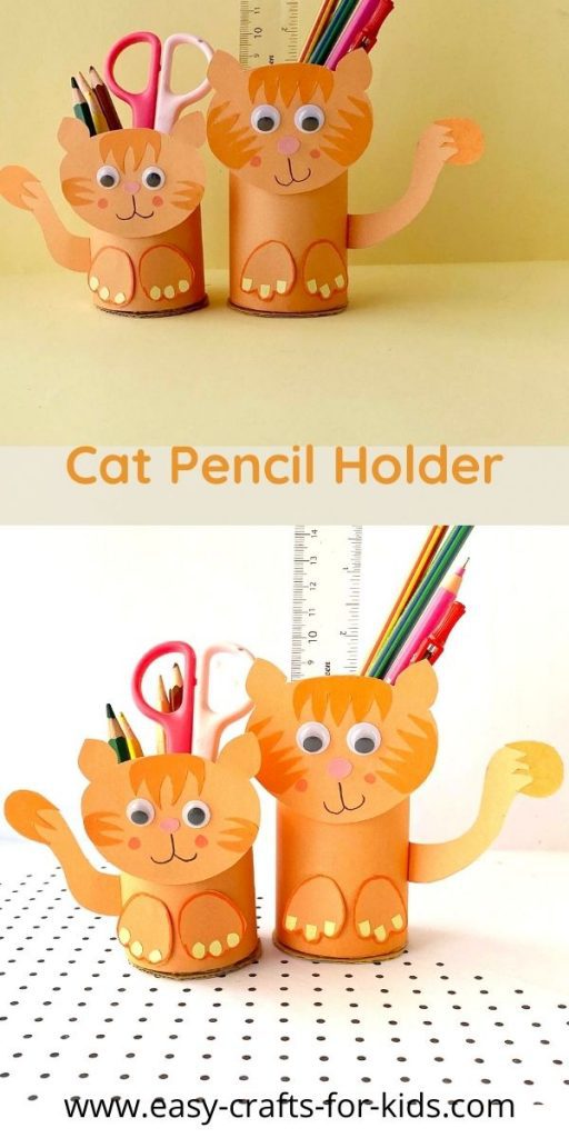 DIY Cat Pencil Holder Craft for Kids