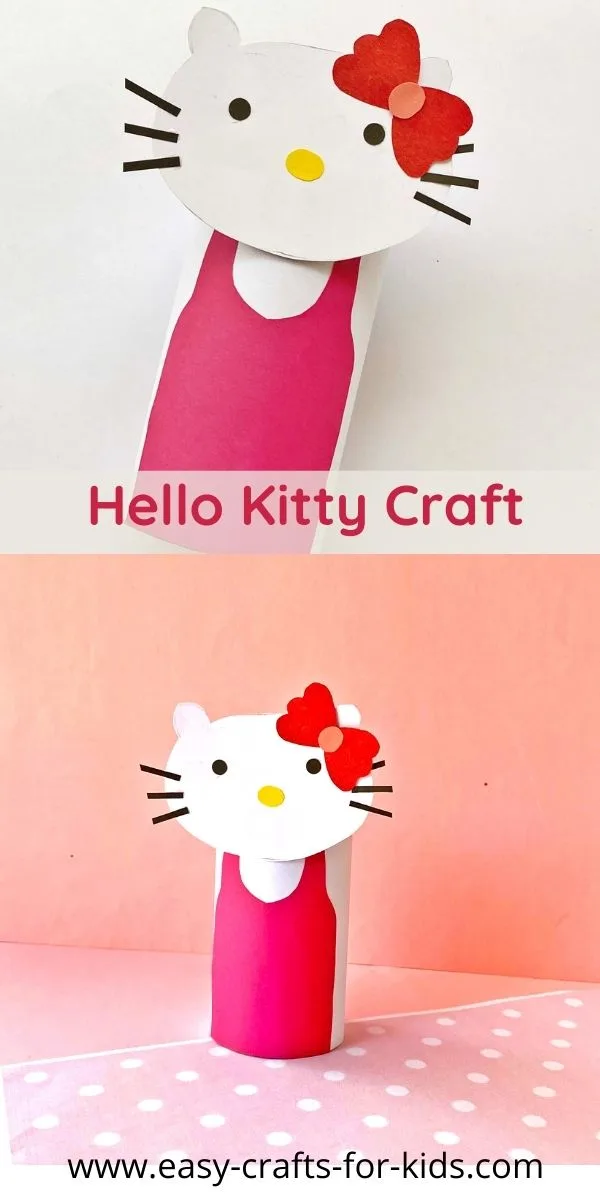 Hello Kitty Toilet Paper Roll Craft