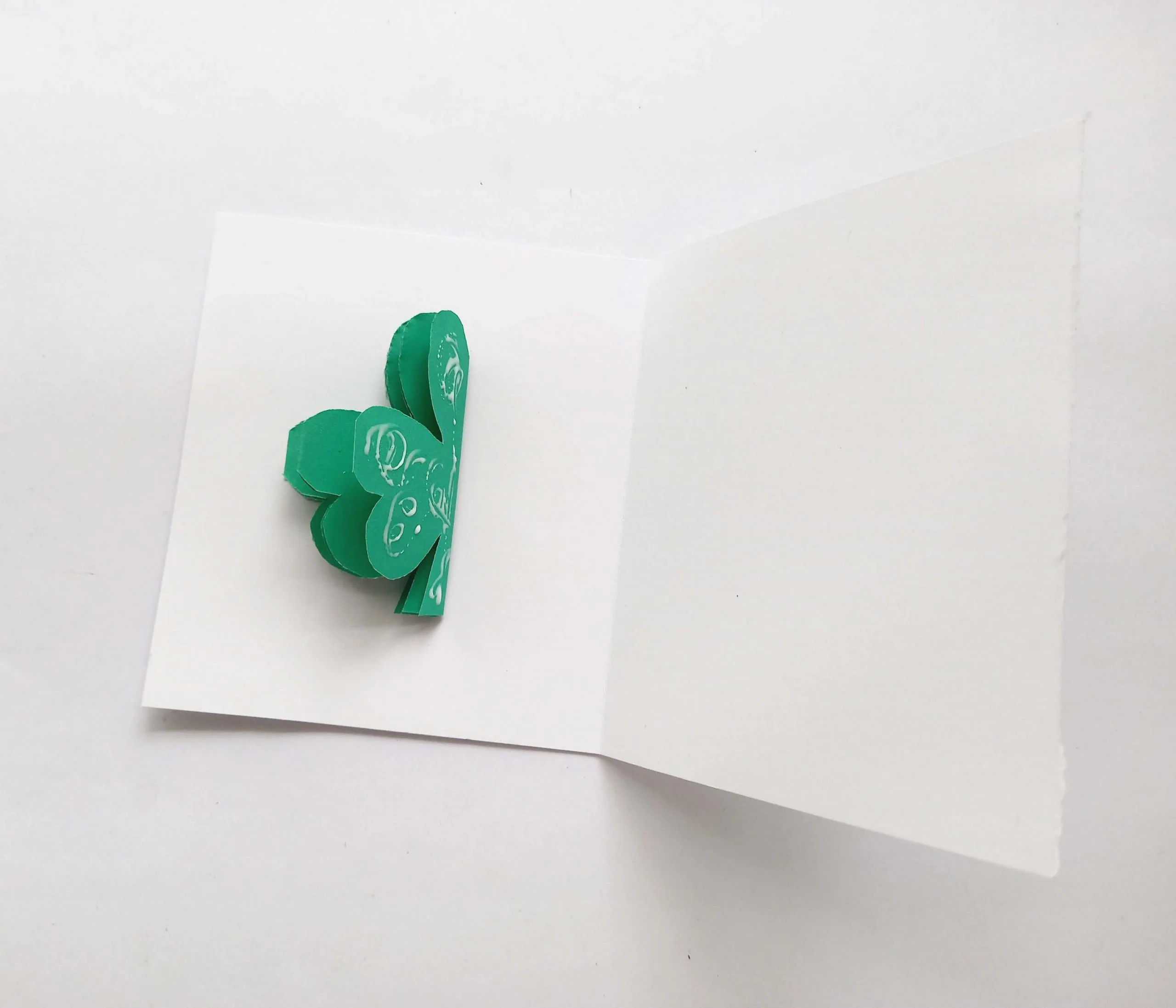 easy shamrock card craft