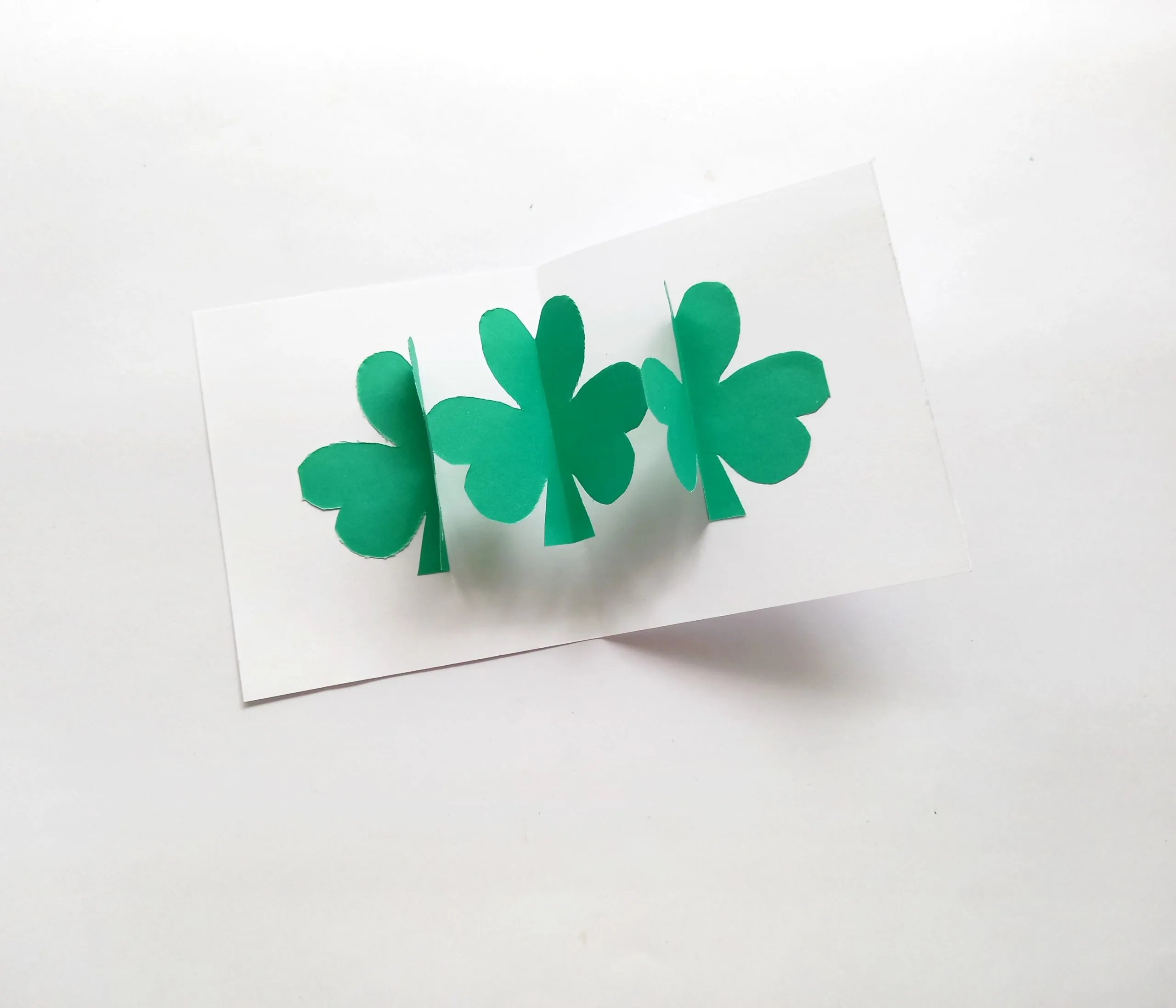 shamrock pop up card instructions