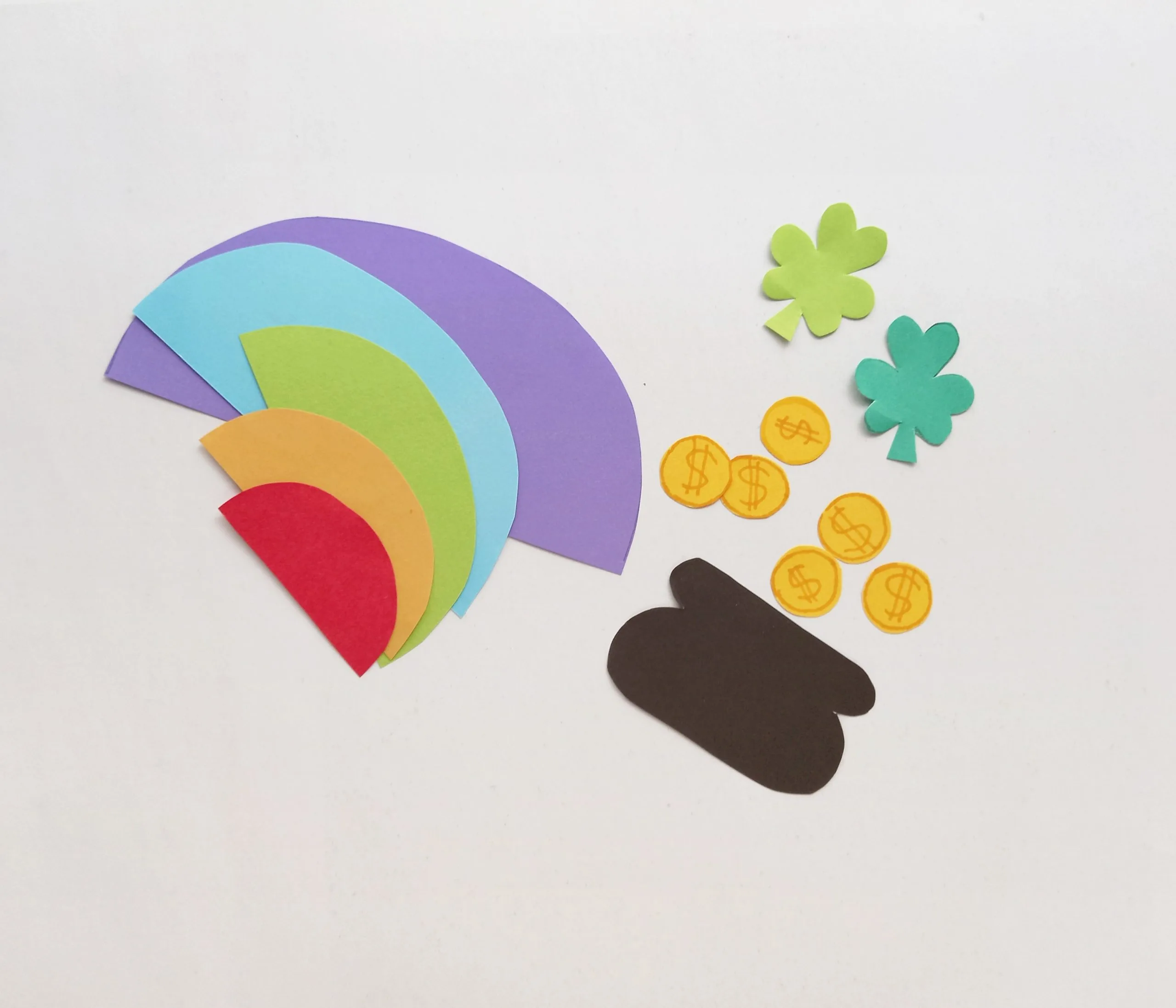 rainbow pop up card supplies
