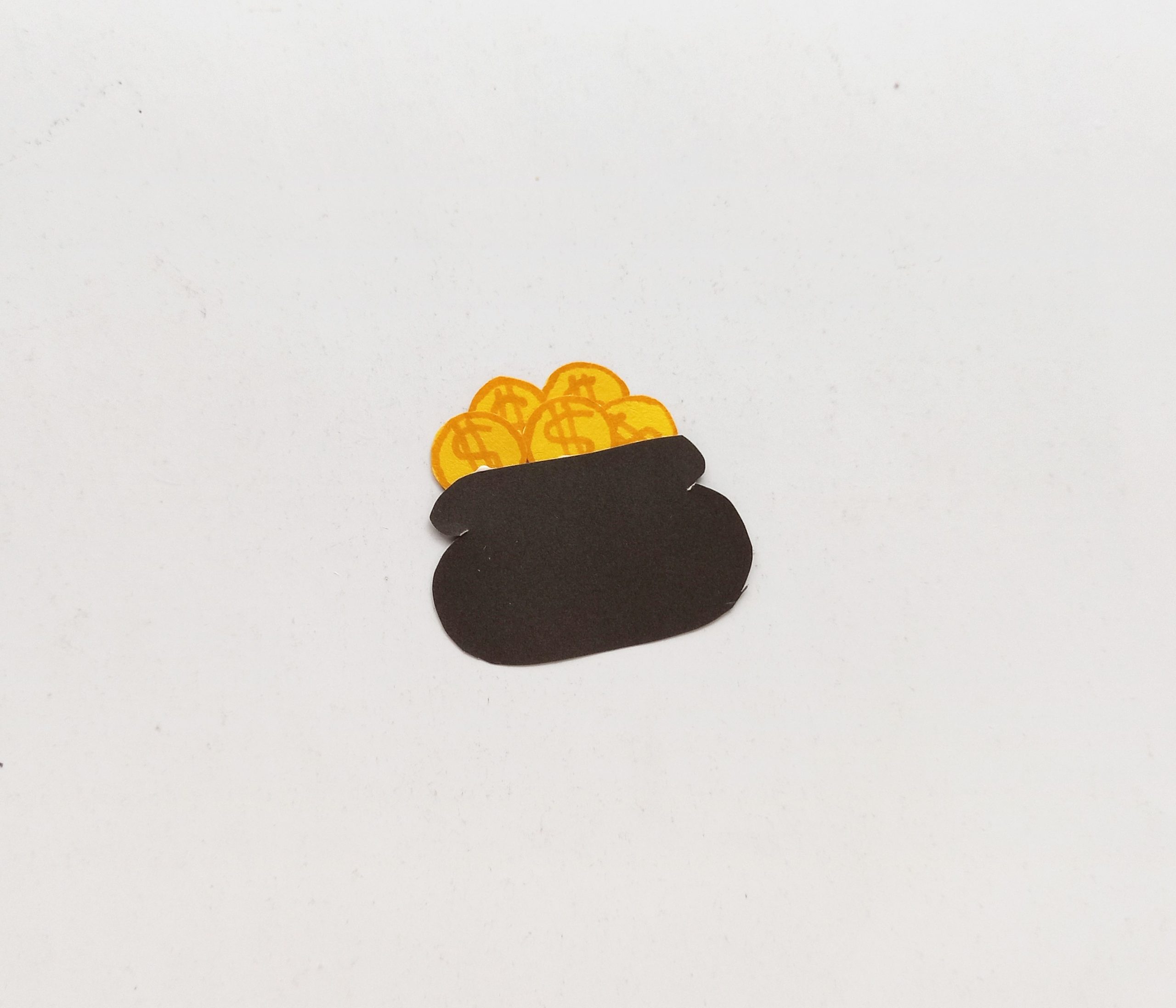 paper pot of gold craft for pop up card
